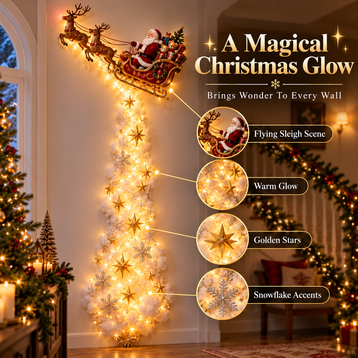 Christmas Magic Trail Wall Light
