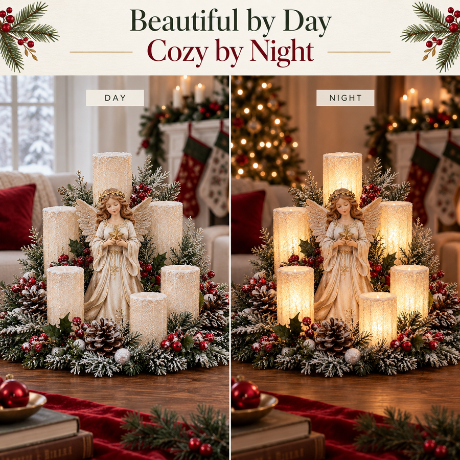 Christmas lighted centerpiece product image, not a customer photo