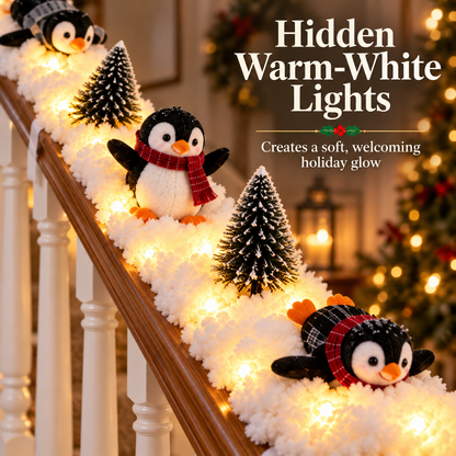 🔥Last Day 49% OFF✨—Playful Penguin Snowy Stair Railing Decor