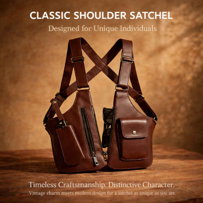💥Limited Stock: Classic Shoulder Satchel – Timeless Design Meets Unique Vintage Charm