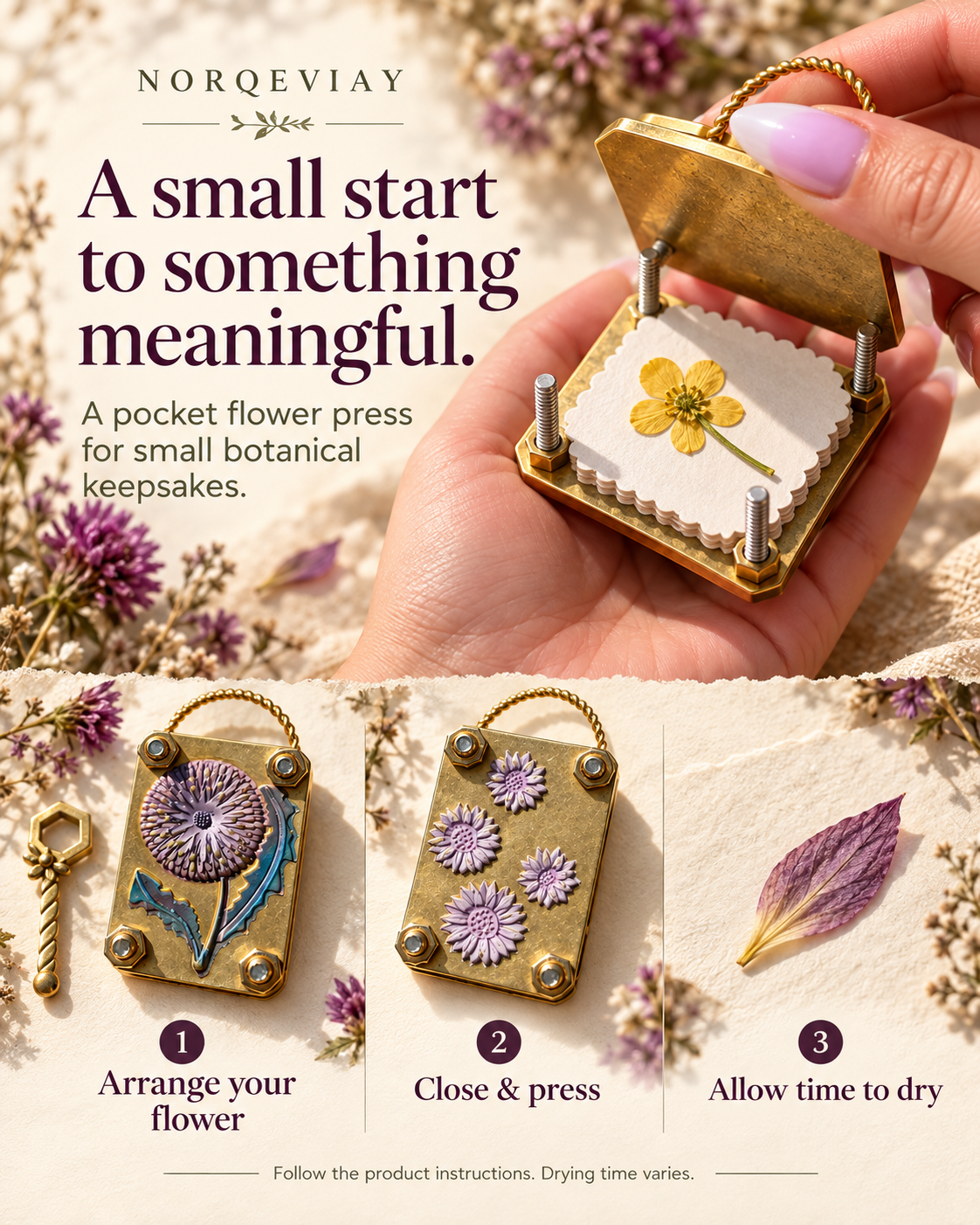 Mini Flower Press | Small Portable Pocket Press