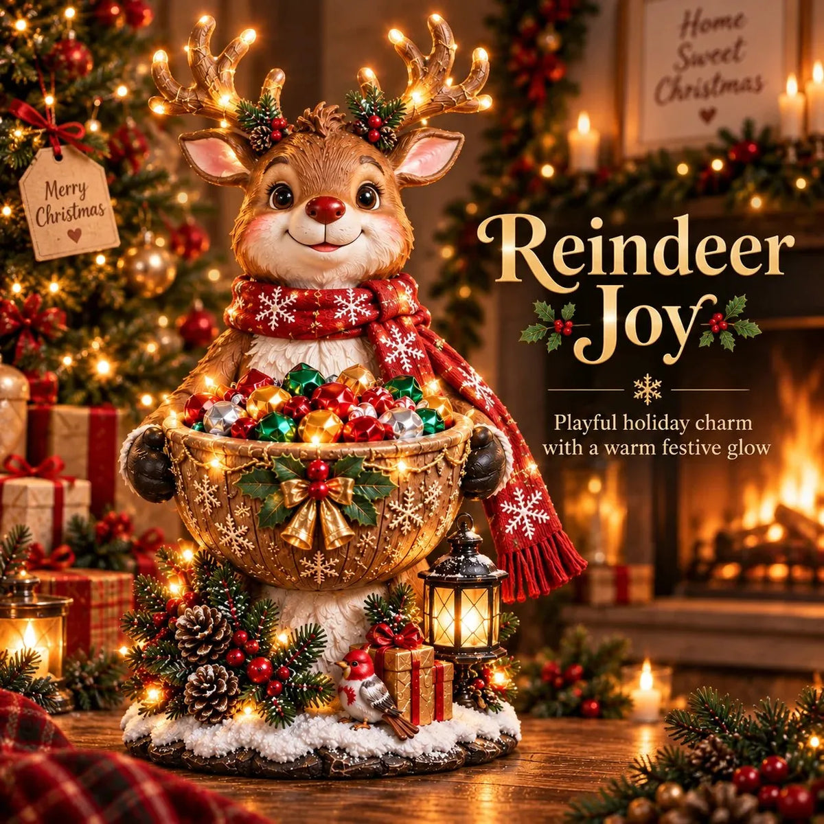 🎅5 Festive Holiday Designs Each$19.99—Lighted Christmas Candy Bowl Collection