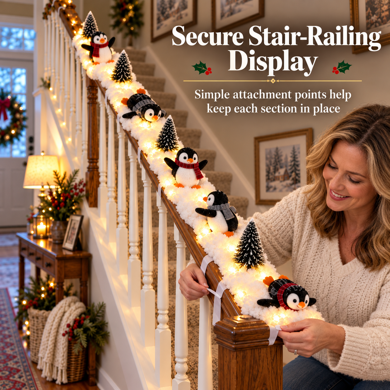 Merry Waving Penguin
